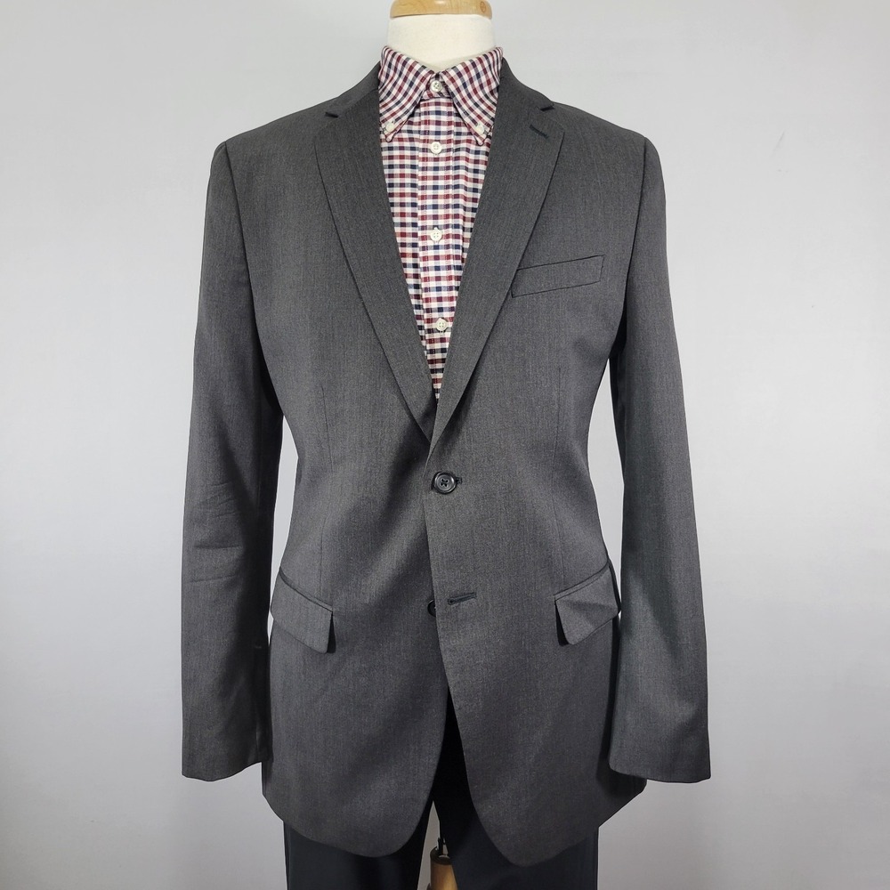 Banana Republic Men's Sport Coat Blazer Two Button Charcoal Lanicifio Wool 42L
